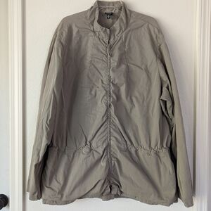 Eileen Fisher Lightweight Cotton Front Zip Taupe Jacket Women's Size 2X